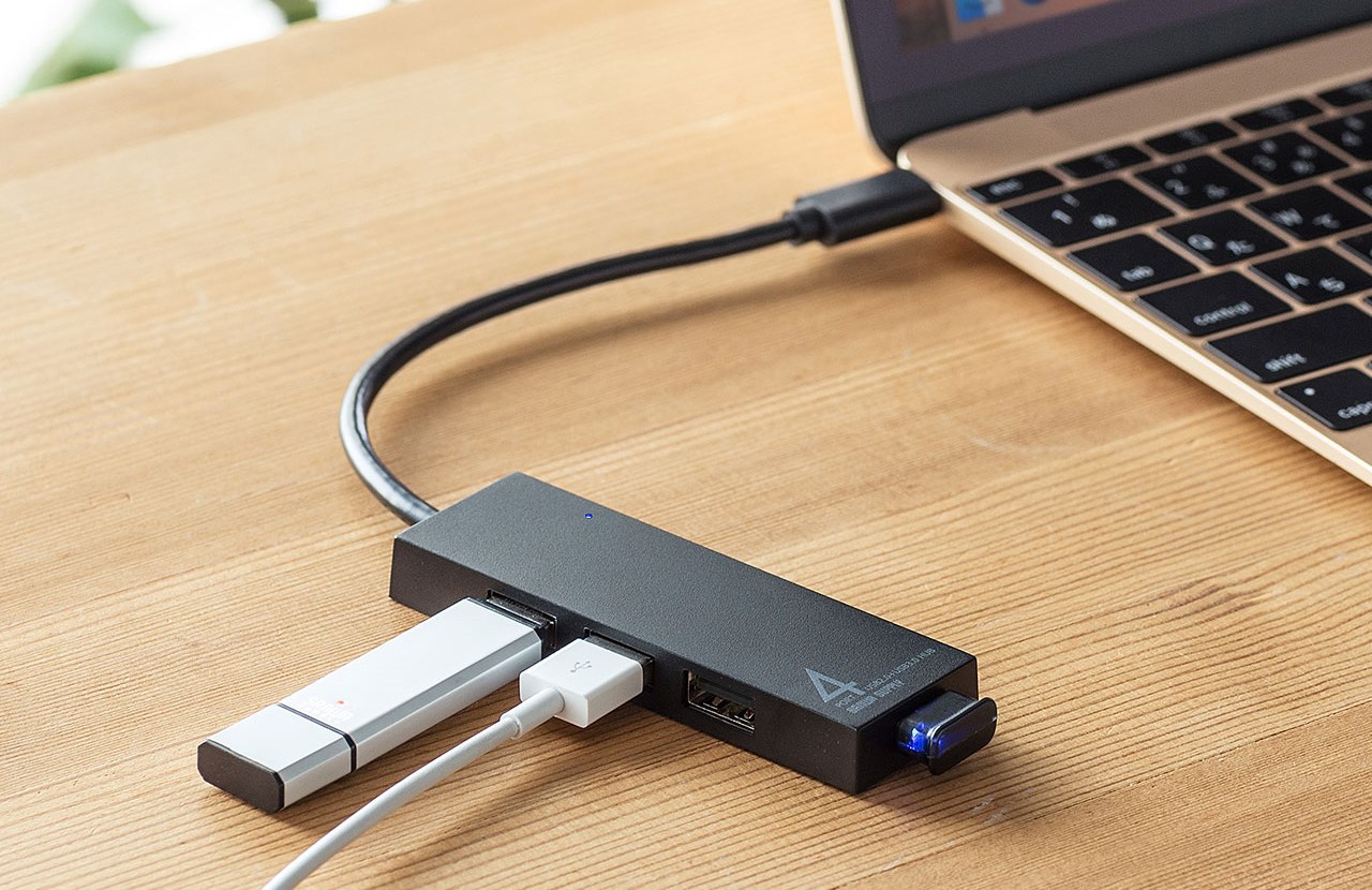 【Mac】サンワサプライからUSB Type-Cで使える4ポートUSBハブが発売